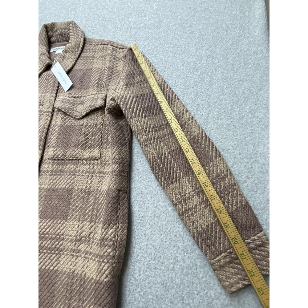 Outerknown Blanket Shirt Jacket Mens S Brown Plaid Quilted Lined Shacket - Picture 11 of 15